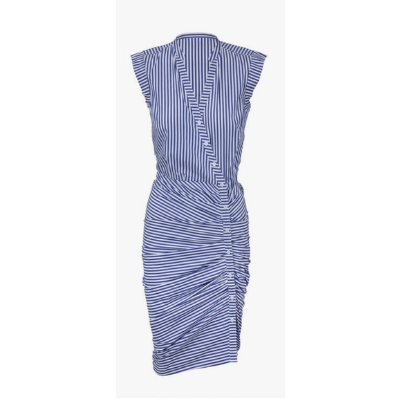 Veronica Beard Dresses & Skirts - VERONICA BEARD
Blue & White Striped Ruched Shirtdress size 6